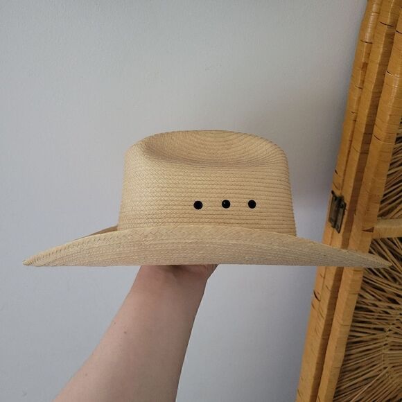 Larry Mahan's Collection Straw Cowboy Hat - Picture 3 of 10